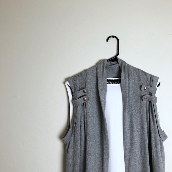 JW Long Sleeveless Drape Cardigan - Picture 3 of 8